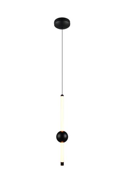 LED-Pendelleuchte Melita Acrylglas / Eisen - 1-flammig - Schwarz