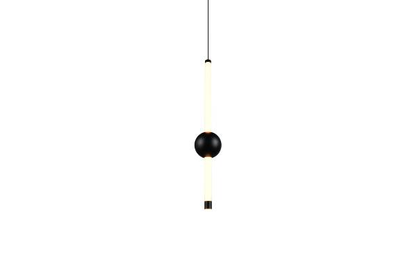 LED-Pendelleuchte Melita Acrylglas / Eisen - 1-flammig - Schwarz