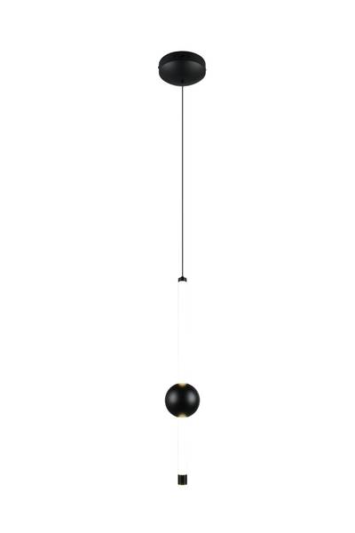 LED-Pendelleuchte Melita Acrylglas / Eisen - 1-flammig - Schwarz