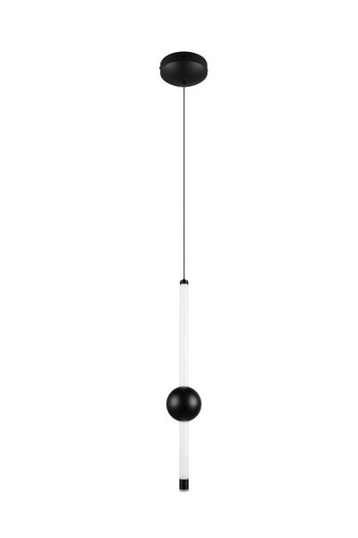 LED-Pendelleuchte Melita Acrylglas / Eisen - 1-flammig - Schwarz