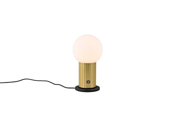 LED-Tischleuchte Tauris Opalglas / Eisen - 1-flammig - Gold