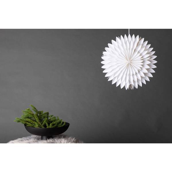 Stella da appendere Storlien Carta - bianco - 1 punti luce - Diametro: 46 cm