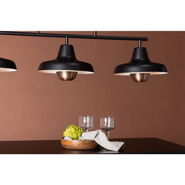 Lampada a sospensione Stöten Acciaio - Nero - 3 punto luce
