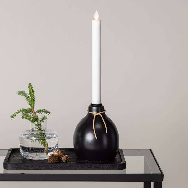 Candelabro Ulricehamm A Ceramica - Nero / bianco - 1 punto luce