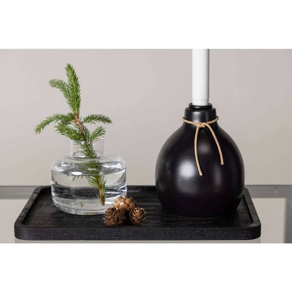Candelabro Ulricehamm A Ceramica - Nero / bianco - 1 punto luce