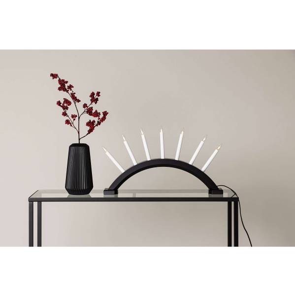 Arco luminoso Kebnekaise Legno - 7 punti luce - Nero