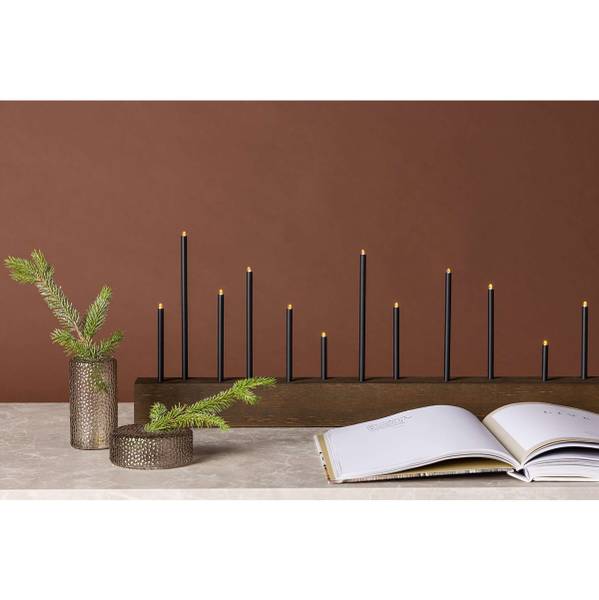 Arco luminoso Kungsberget MDF - 14 punti luce - Simil noce