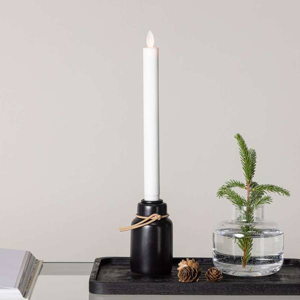 Candelabro Ulricehamm B Ceramica - Nero / bianco - 1 punto luce - Altezza: 28 cm