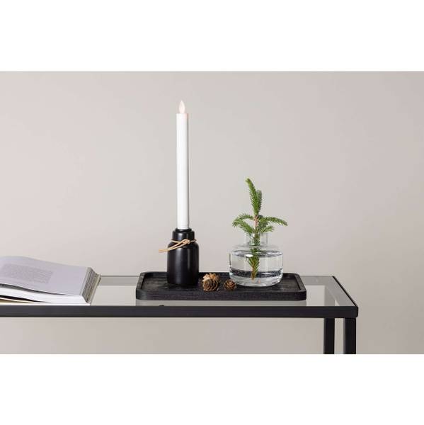 Candelabro Ulricehamm B Ceramica - Nero / bianco - 1 punto luce - Altezza: 28 cm