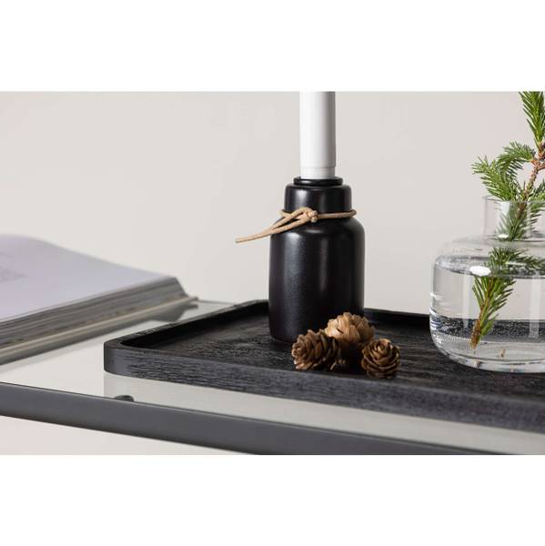 Candelabro Ulricehamm B Ceramica - Nero / bianco - 1 punto luce - Altezza: 28 cm