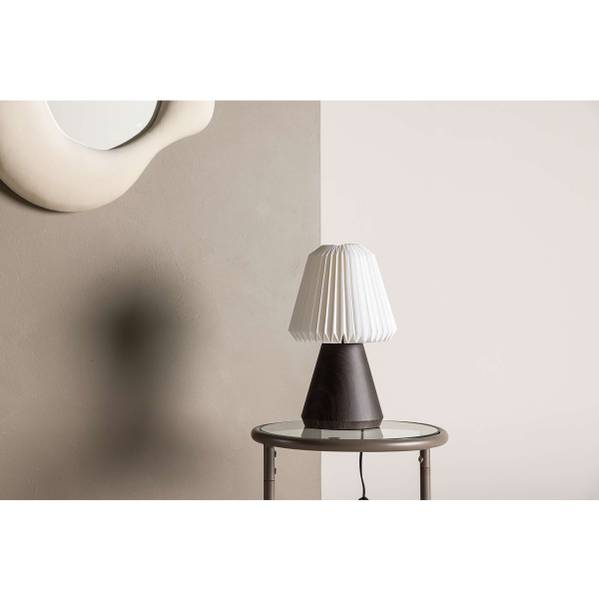 Lampada da tavolo Fjällen Carta / PVC - 1 punto luce - Simil noce