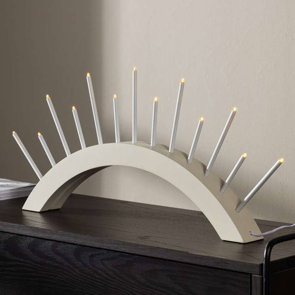 Arco luminoso Björnrike Acciaio - 13 punti luce - Beige