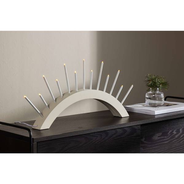 Arco luminoso Björnrike Acciaio - 13 punti luce - Beige