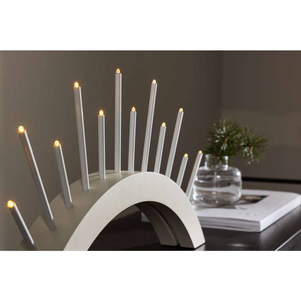 Arco luminoso Björnrike Acciaio - 13 punti luce - Beige
