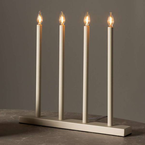 Arco luminoso Lofsdalen Ferro - beige - 4 punti luce