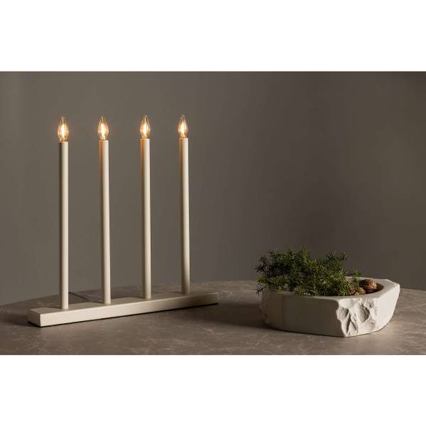 Arco luminoso Lofsdalen Ferro - beige - 4 punti luce