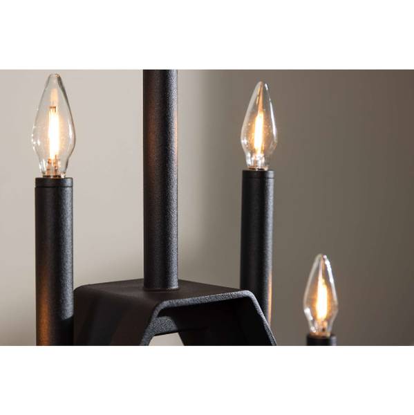 Arco luminoso Åre acciaio - Nero - Numero di lampadine necessarie: 5