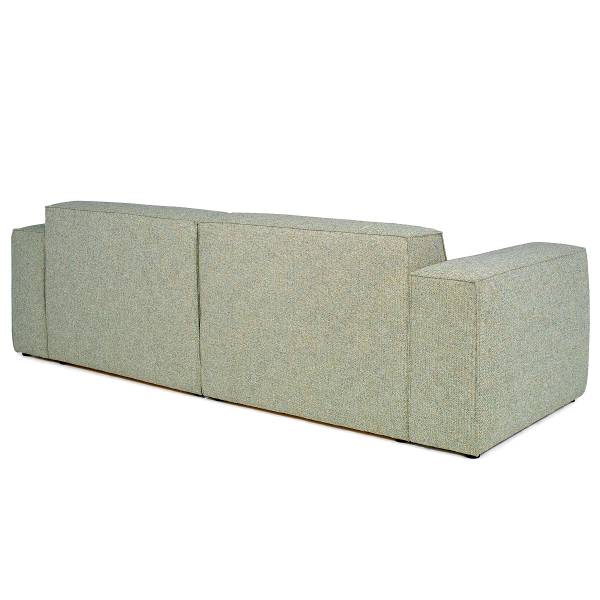 Slaapbank LORALAI Geweven stof Hevi: Beige-groen