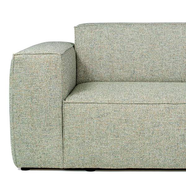 Slaapbank LORALAI Geweven stof Hevi: Beige-groen