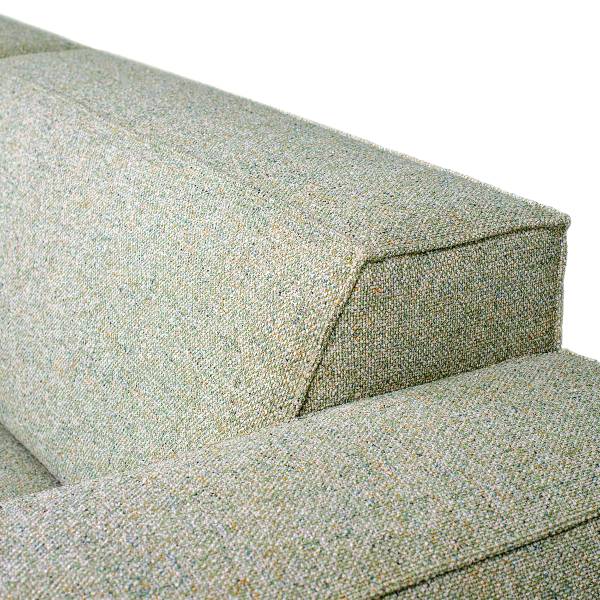 Slaapbank LORALAI Geweven stof Hevi: Beige-groen