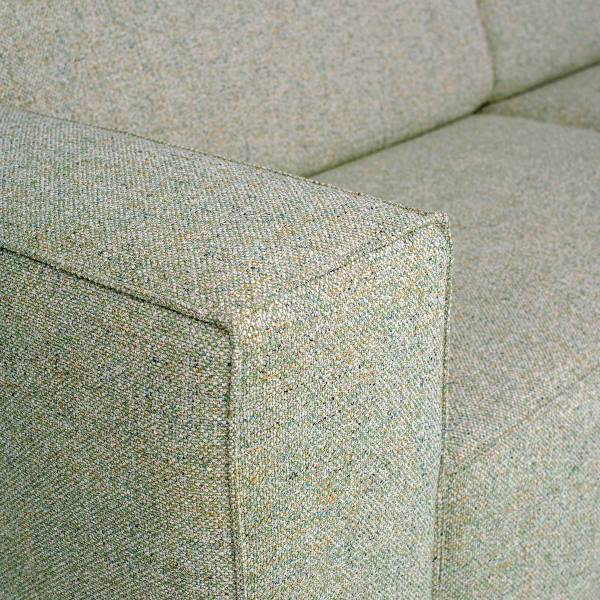 Slaapbank LORALAI Geweven stof Hevi: Beige-groen
