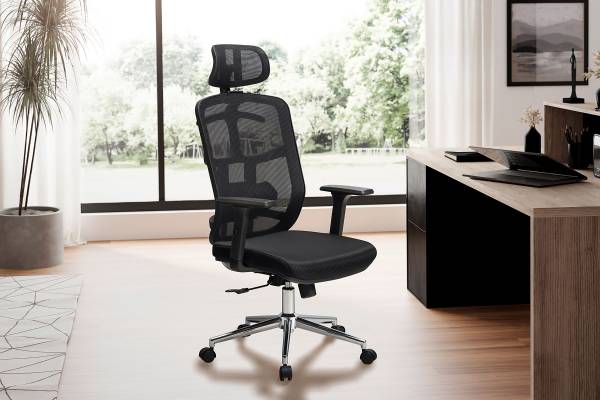 Sedia da ufficio Girin Mesh - Nero