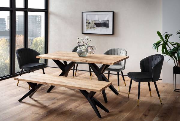 Massiver Esstisch Loewen 120 x 60 cm