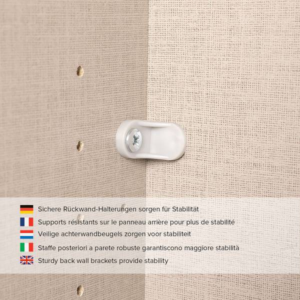 Armadio angolare Alabama specchio grigio Champagne / Effetto quercia Artisan - Larghezza: 100 cm - Alluminio