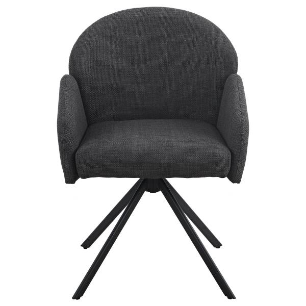 Chaises à accoudoirs pivotantes Holly Anthracite