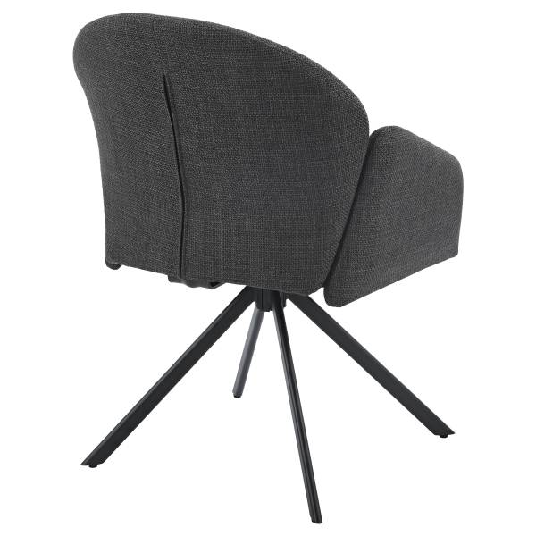 Chaises à accoudoirs pivotantes Holly Anthracite
