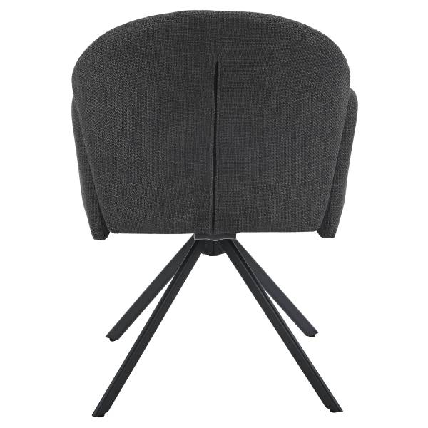 Chaises à accoudoirs pivotantes Holly Anthracite