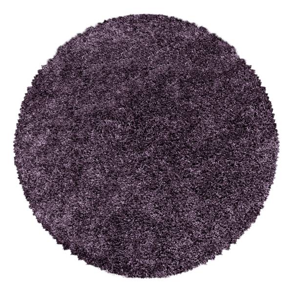 Hochflorteppich Sydney 3000 rund Mischgewebe - Violett - Durchmesser: 160 cm