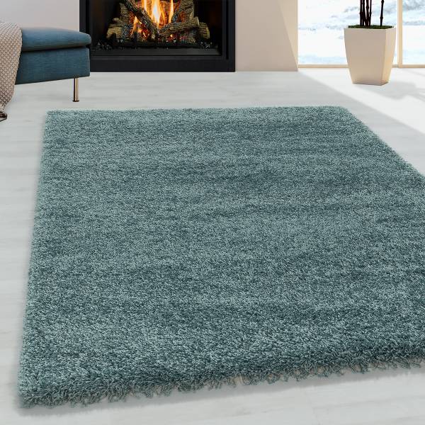 Hochflorteppich Sydney 3000 Mischgewebe - Türkis - 160 x 230 cm
