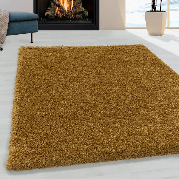 Hochflorteppich Sydney 3000 Mischgewebe - Gold - 140 x 200 cm