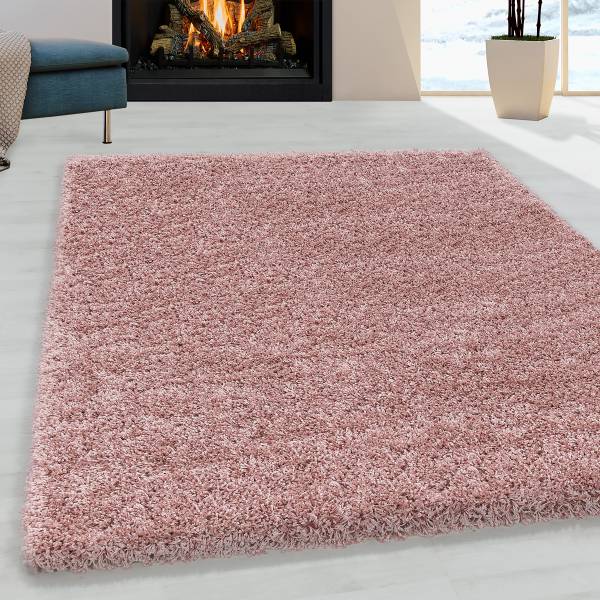 Hochflorteppich Sydney 3000 Mischgewebe - Rosa - 240 x 340 cm