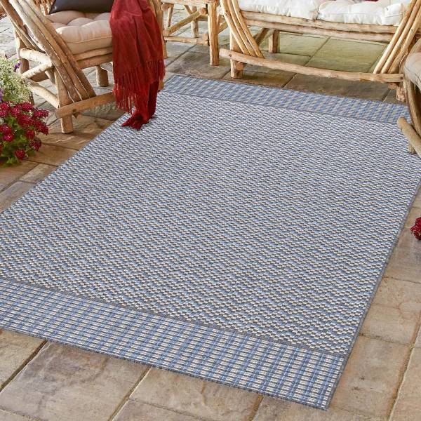 Outdoorteppich Sunny 4419 Polypropylene / Polyester - Grau - 160 x 230 cm