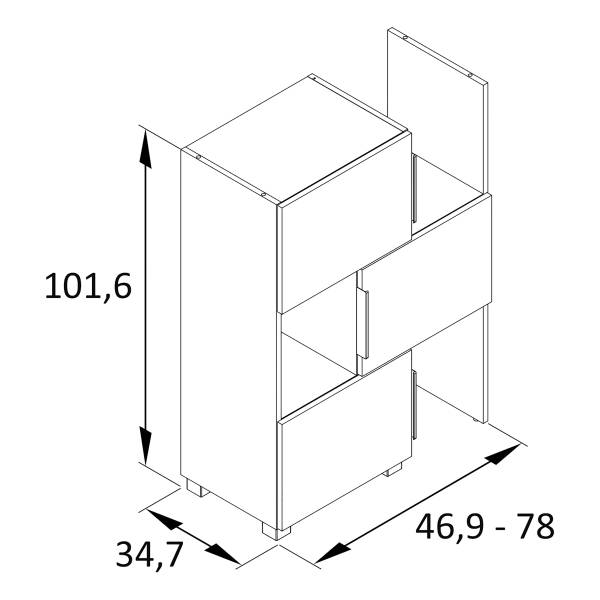 Schieberegal Piazza Pistaziengrün