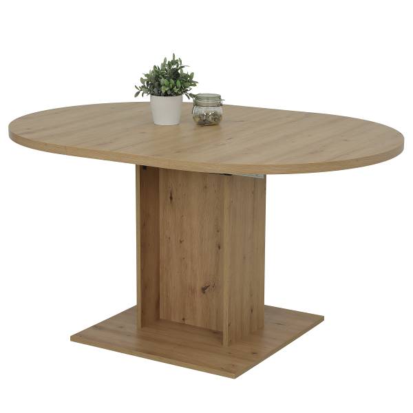 Ausziehbarer Esstisch Susuje Braun - Holzwerkstoff - 144 x 76 x 104 cm