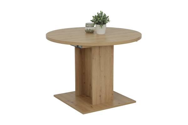 Ausziehbarer Esstisch Susuje Braun - Holzwerkstoff - 144 x 76 x 104 cm