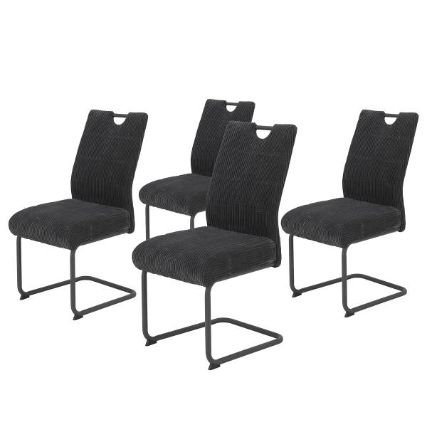 Esszimmerstuhl Duboko 4er-Set Anthrazit
