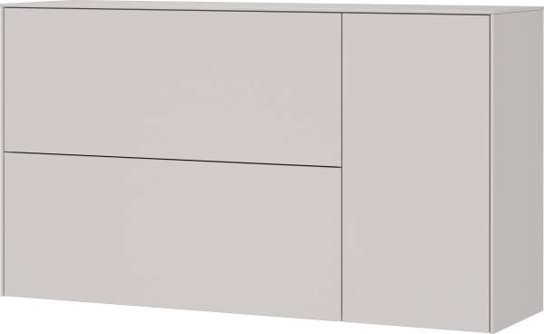 Garderobenset Belowa 2-tlg Paneel schmal Sandgrau