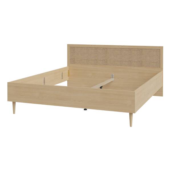 Bedframe Attesala eikenhouten look/beige