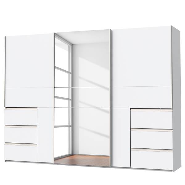 Zweefdeurkast Tover spiegel wit