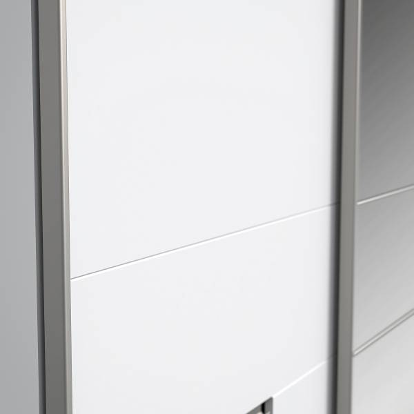 Zweefdeurkast Tover spiegel wit