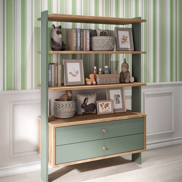 Regal Sayeti Salbei / Eiche Mauvella Dekor