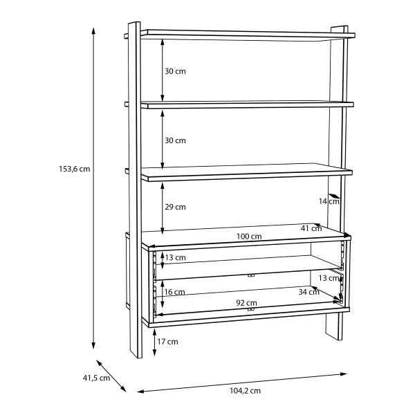 Regal Sayeti Salbei / Eiche Mauvella Dekor