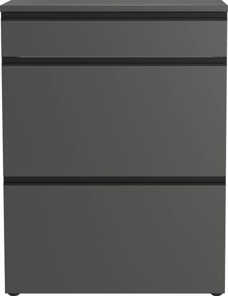 Halmeubelset Baldone 2-delig 80 cm grafietkleurig