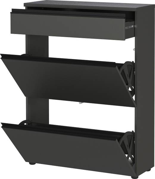 Halmeubelset Baldone 2-delig 80 cm grafietkleurig