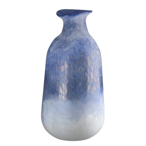 Vase Azur Blau - Farbglas - 17 x 37 x 17 cm