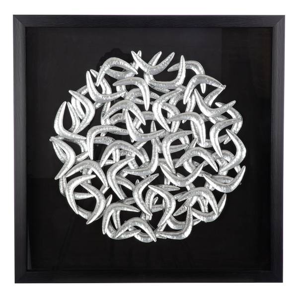 Tableau déco Salerno Noir - Verre clair - Résine synthétique - 60 x 60 x 5 cm